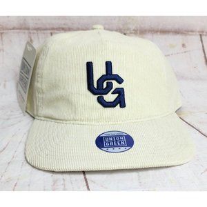 Union Green UG Social United Corduroy Bone/Navy Snapback Brim Embroidered Hat